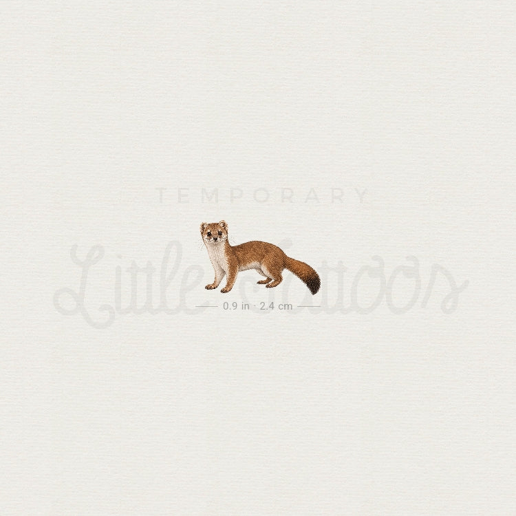 Japanese Weasel Temporary Tattoo - Set of 3