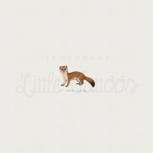 Japanese Weasel Temporary Tattoo - Set of 3