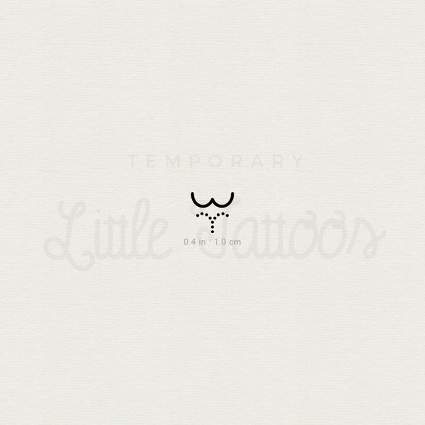 Japanese Toilet Rear Spray Symbol Temporary Tattoo - Set of 3