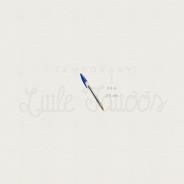Ballpoint Pen Temporary Tattoo - Set of 3