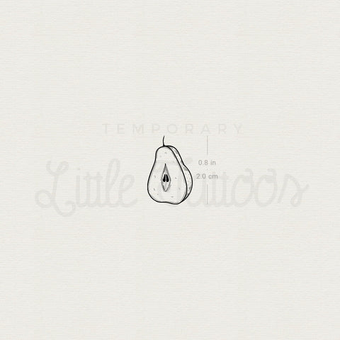 Pear Temporary Tattoo - Set of 3