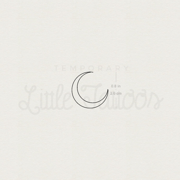 Crescent Moon Temporary Tattoo By Marina Molist - Set of 3