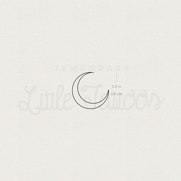 Crescent Moon Temporary Tattoo By Marina Molist - Set of 3