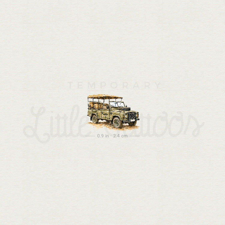 Safari Car Temporary Tattoo - Set of 3