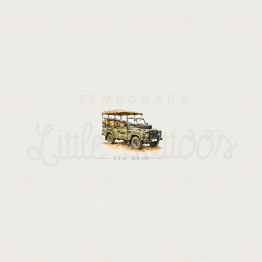 Safari Car Temporary Tattoo - Set of 3
