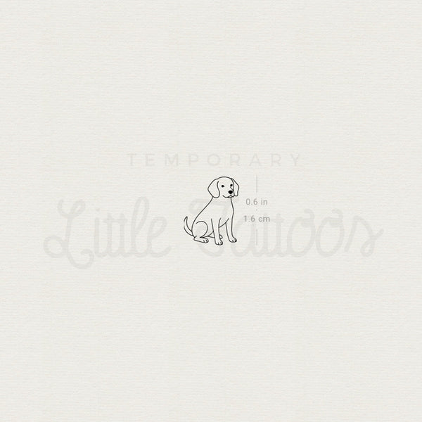 Little Beagle Temporary Tattoo - Set of 3