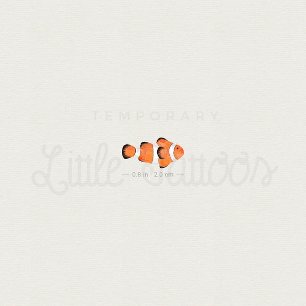 Clownfish Temporary Tattoo - Set of 3