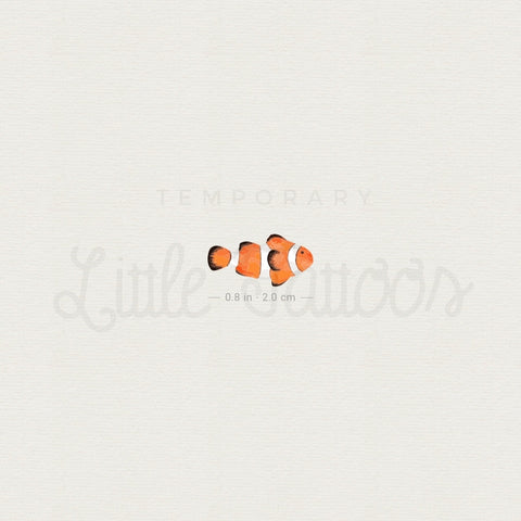 Clownfish Temporary Tattoo - Set of 3