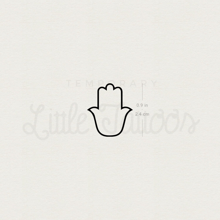 Hamsa Outline Temporary Tattoo - Set of 3