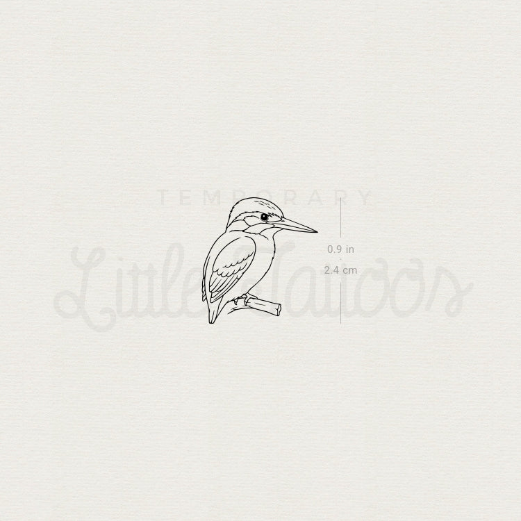 Small Kingfisher Temporary Tattoo - Set of 3