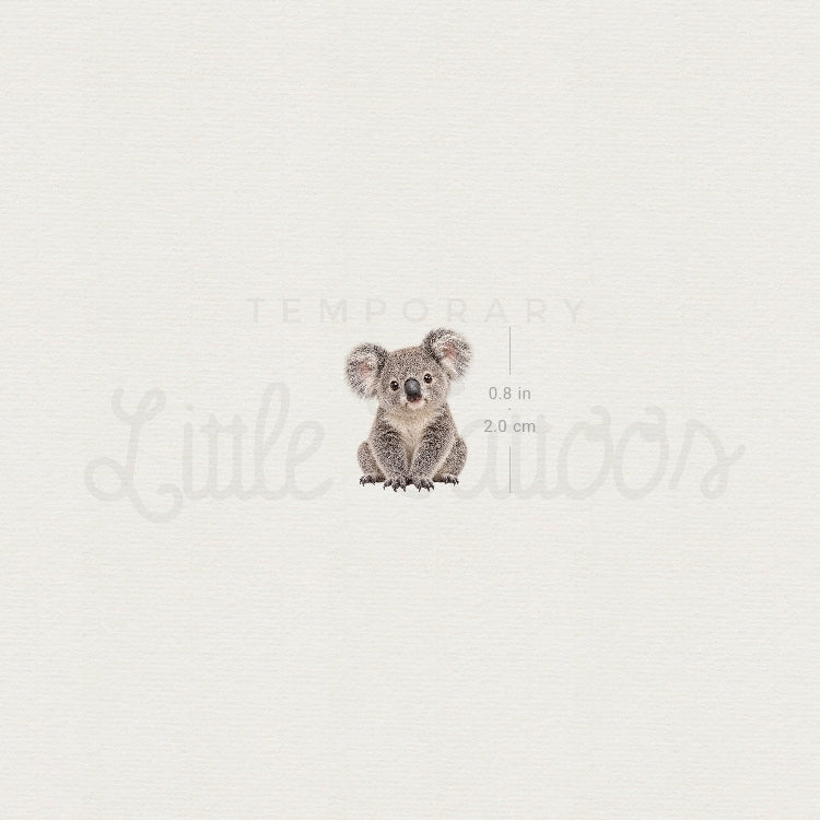 Baby Koala Temporary Tattoo - Set of 3