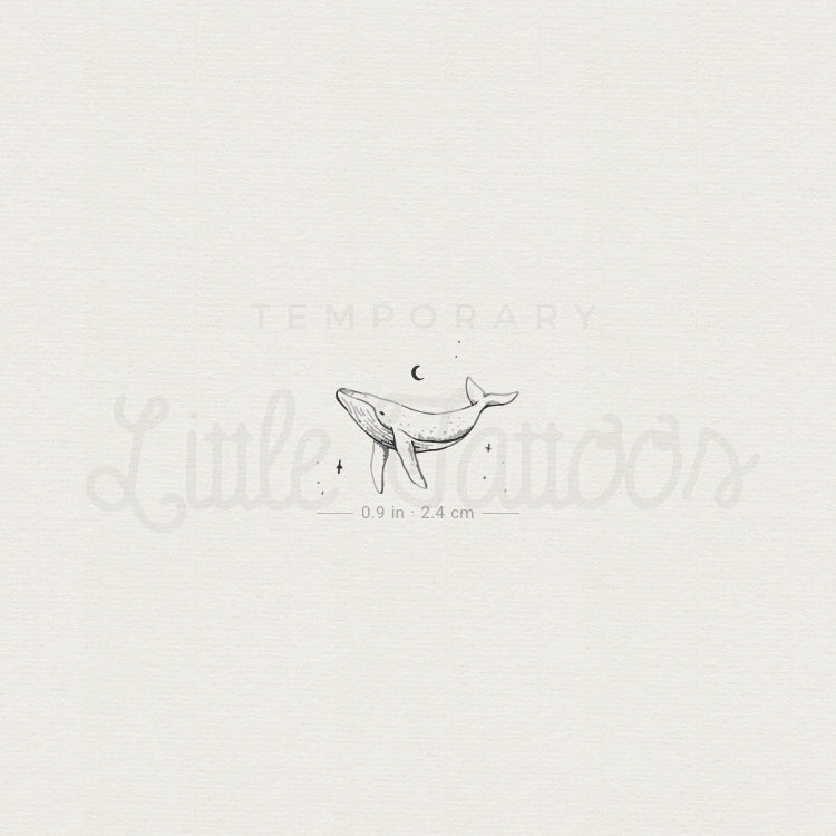 Little Whale By Stefano Mazza Temporary Tattoo - Set of 3