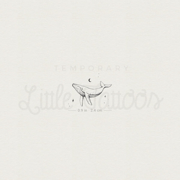 Little Whale By Stefano Mazza Temporary Tattoo - Set of 3