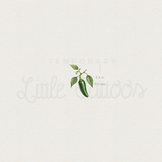 Jalapeño Temporary Tattoo - Set of 3