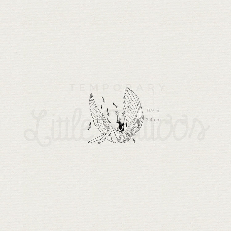 Fallen Angel Temporary Tattoo - Set of 3