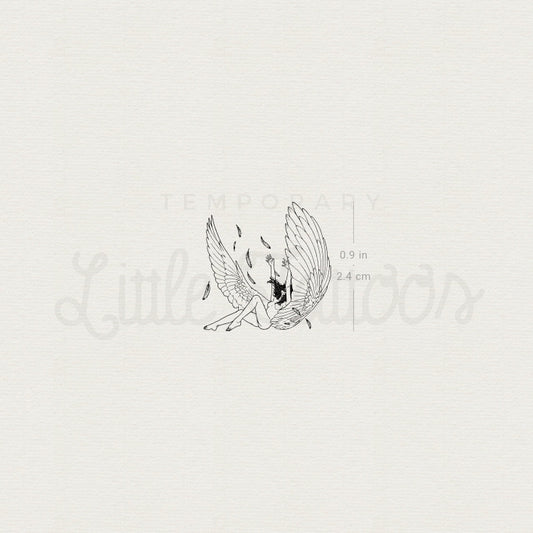 Fallen Angel Temporary Tattoo - Set of 3