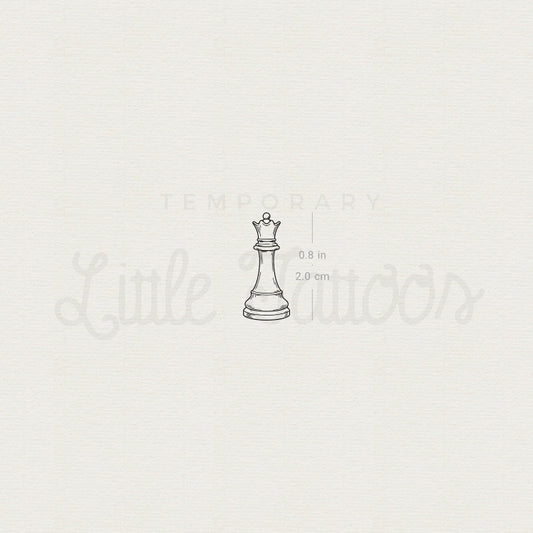 Chess Queen Temporary Tattoo - Set of 3
