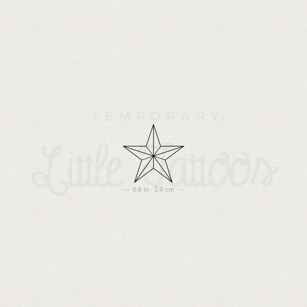 Texas State Star Temporary Tattoo - Set of 3