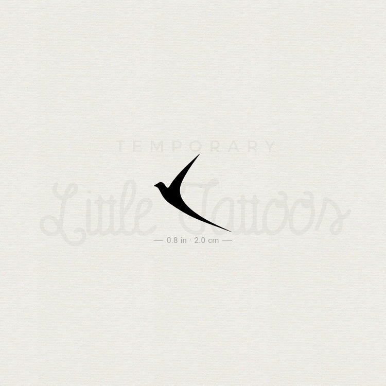 Tatuaje temporal de pájaro negro - Juego de 3