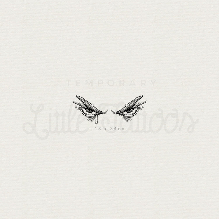 The Fallen Angel's Gaze Temporary Tattoo - Set of 3