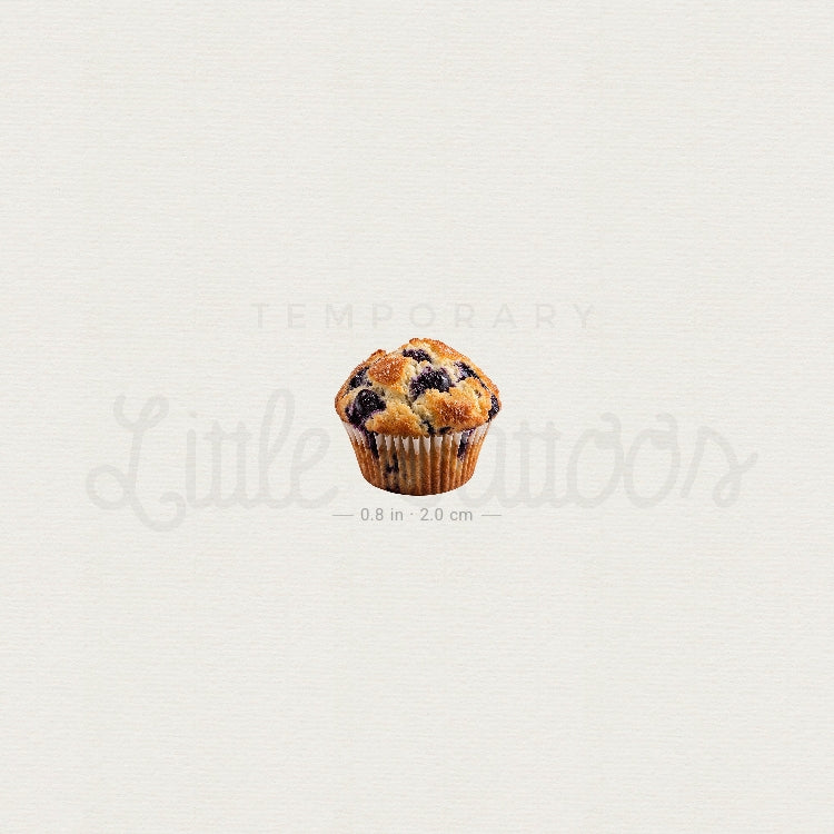 Blueberry Muffin Temporary Tattoo - Set of 3