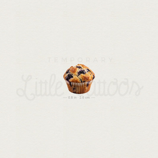 Blueberry Muffin Temporary Tattoo - Set of 3
