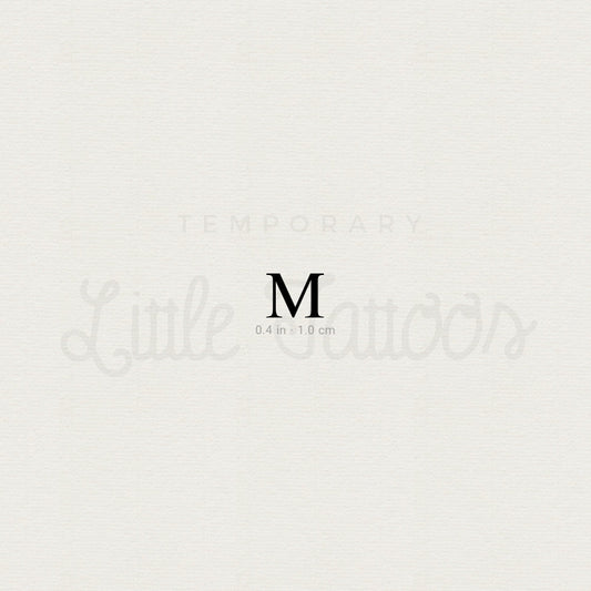 Uppercase Mu Temporary Tattoo - Set of 3