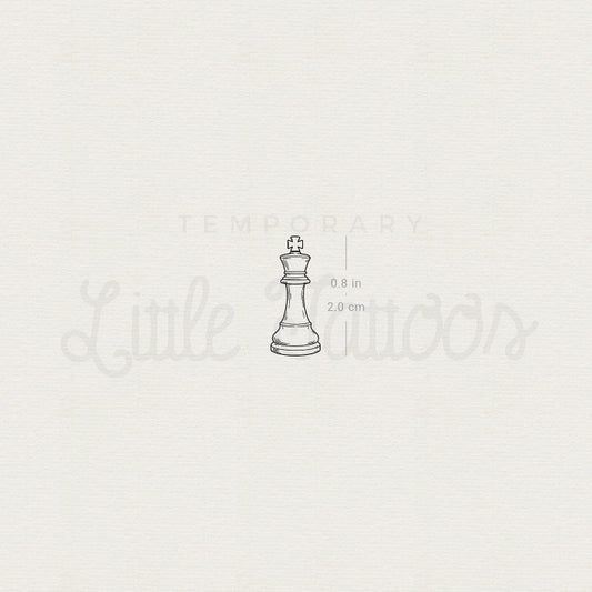 Chess King Temporary Tattoo - Set of 3