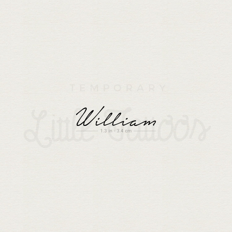 William Temporary Tattoo - Set of 3