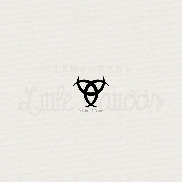 Triple Horn Of Odin Temporary Tattoo - Set of 3