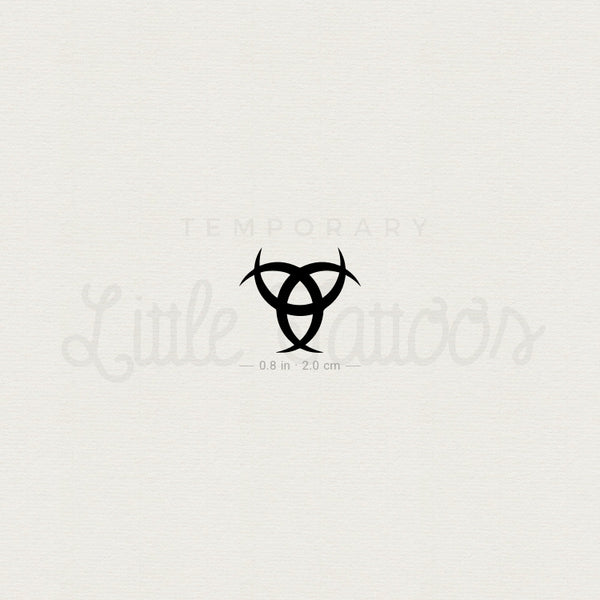 Triple Horn Of Odin Temporary Tattoo - Set of 3