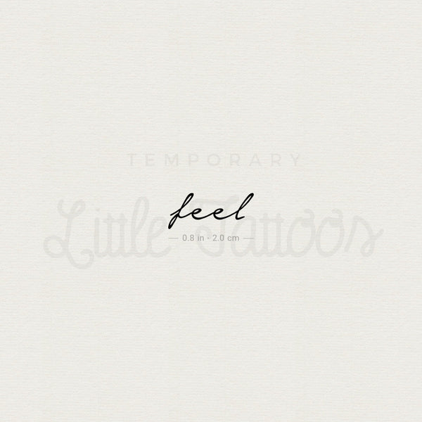 Feel Temporary Tattoo - Set of 3