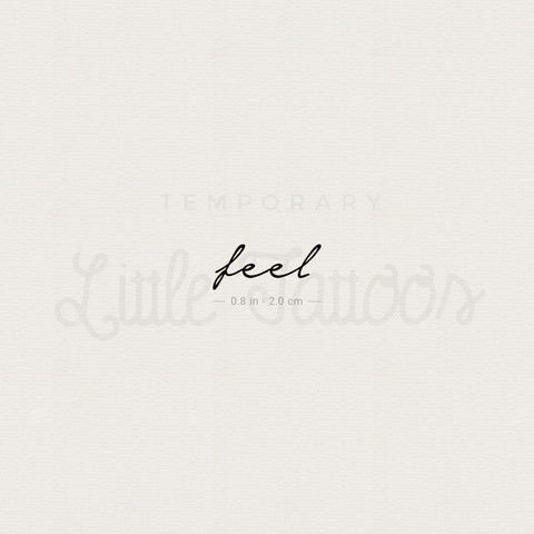 Feel Temporary Tattoo - Set of 3