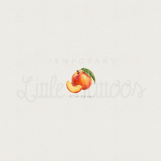Watercolor Peach Temporary Tattoo - Set of 3