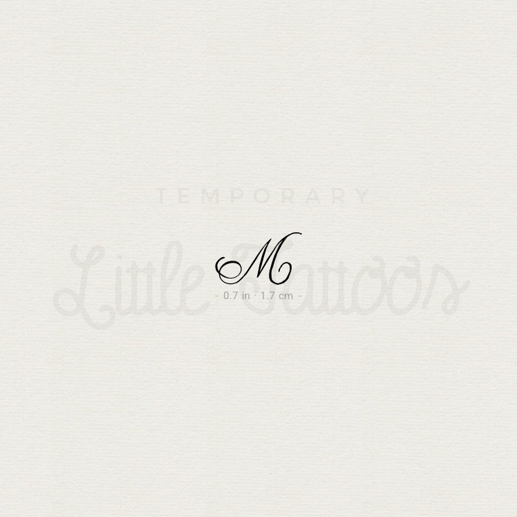 Little M Script Temporary Tattoo - Set of 3