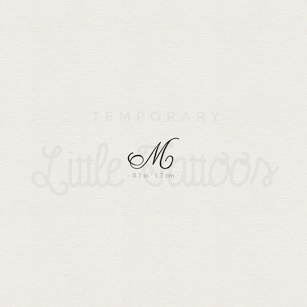 Little M Script Temporary Tattoo - Set of 3
