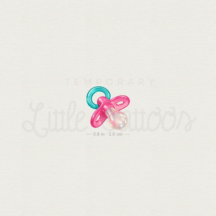 Realistic Baby Pacifier Temporary Tattoo - Set of 3