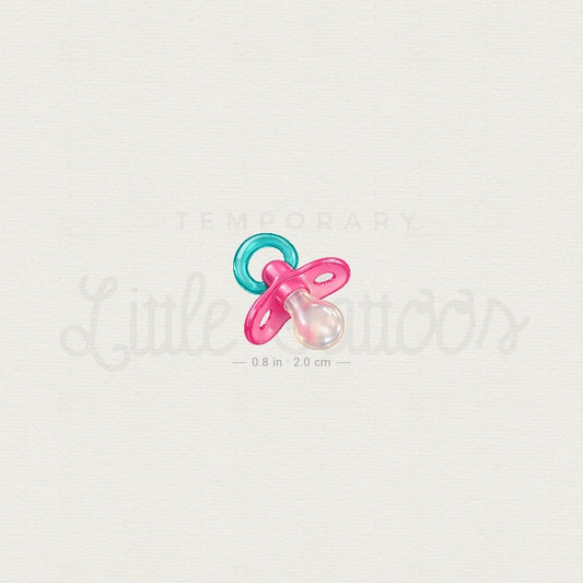 Realistic Baby Pacifier Temporary Tattoo - Set of 3