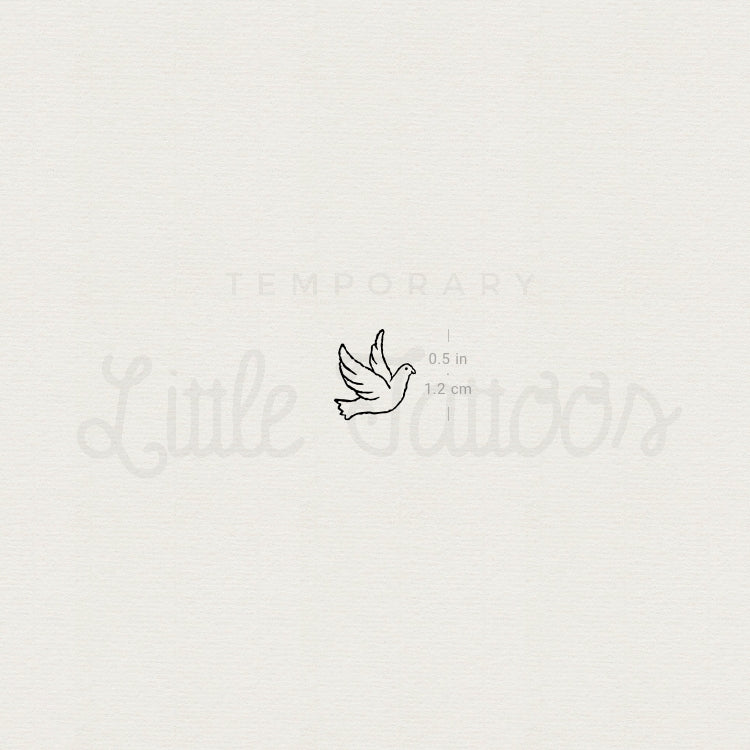 Tiny Dove Temporary Tattoo - Set of 3