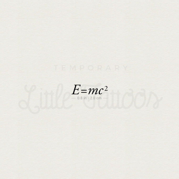 E = Mc2 Temporary Tattoo - Set of 3