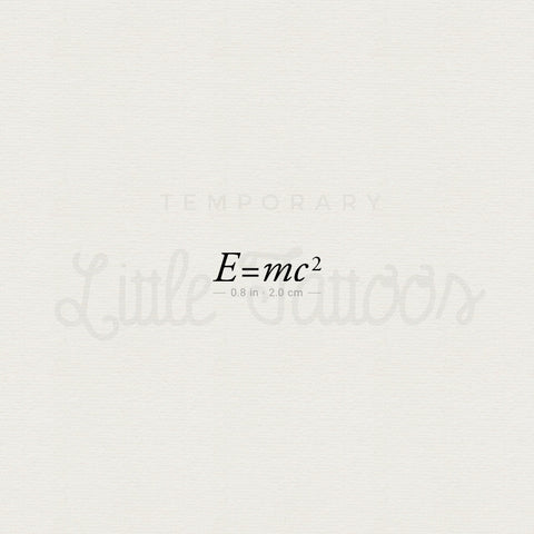 E = Mc2 Temporary Tattoo - Set of 3