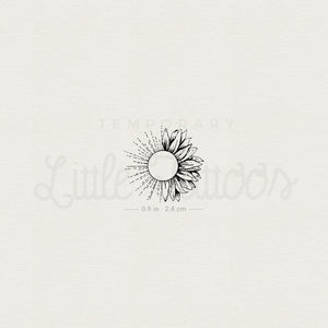 Sunflower Sun Temporary Tattoo - Set of 3