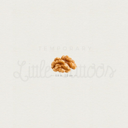 Walnut Kernel Temporary Tattoo - Set of 3