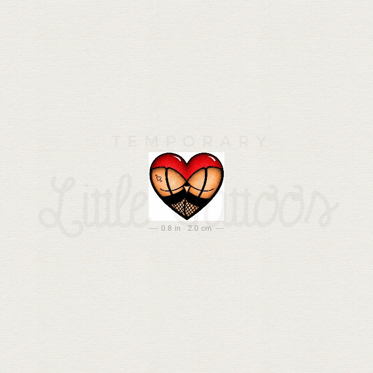 Booty Heart Temporary Tattoo - Set of 3