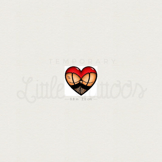 Booty Heart Temporary Tattoo - Set of 3