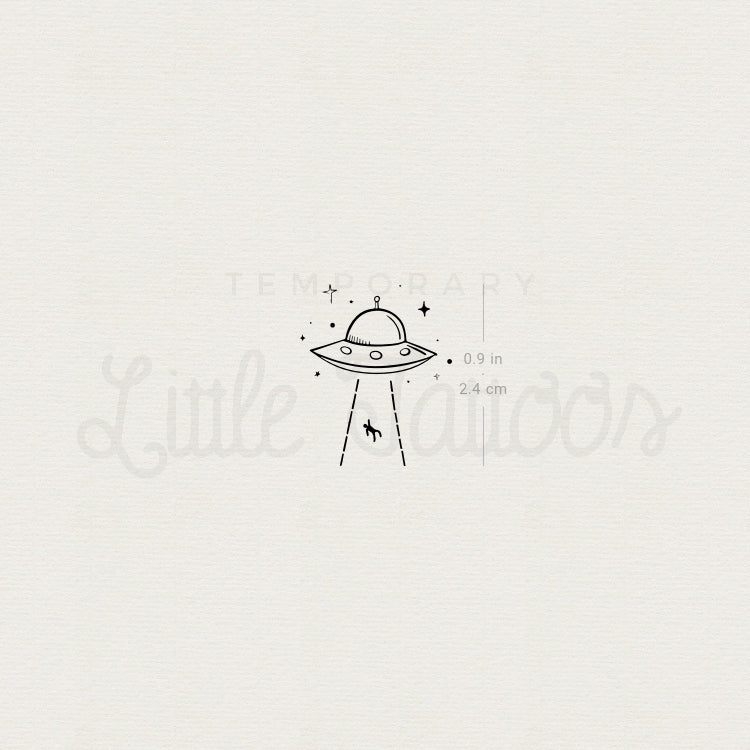 UFO Abduction Temporary Tattoo - Set of 3