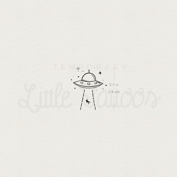 UFO Abduction Temporary Tattoo - Set of 3