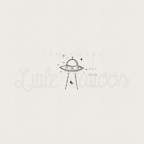 UFO Abduction Temporary Tattoo - Set of 3