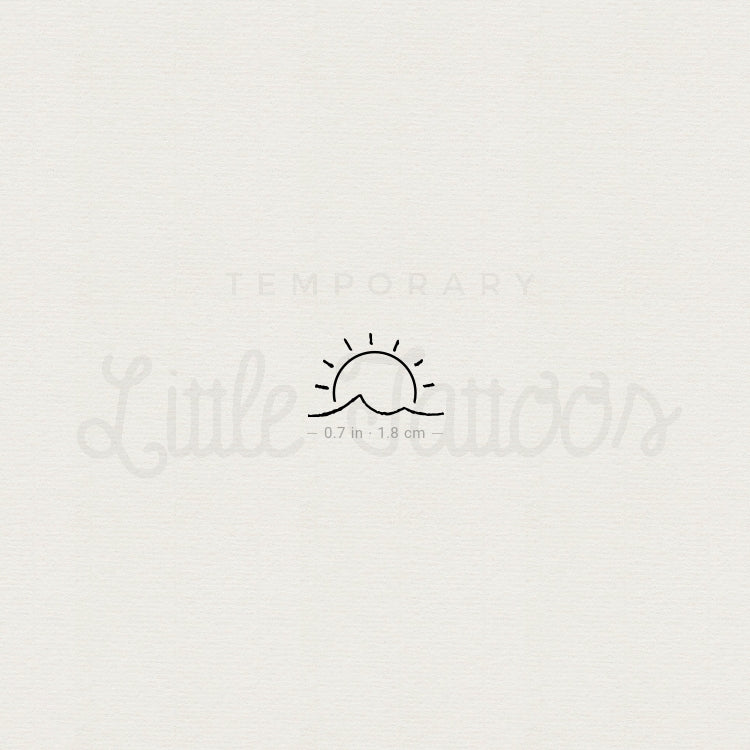 Sun And Sea Temporary Tattoo - Set of 3