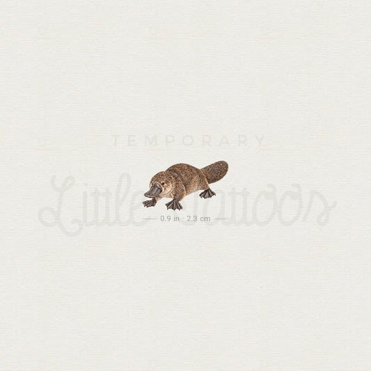 Watercolor Platypus Temporary Tattoo - Set of 3